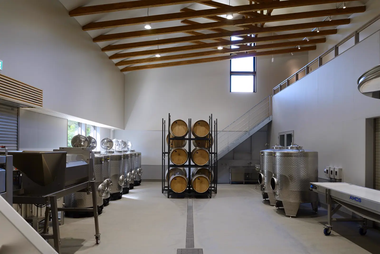 ドメーヌトワの醸造作業室